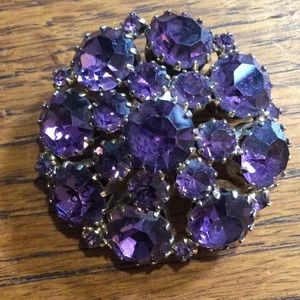 Purple Vintage Weiss Brooch